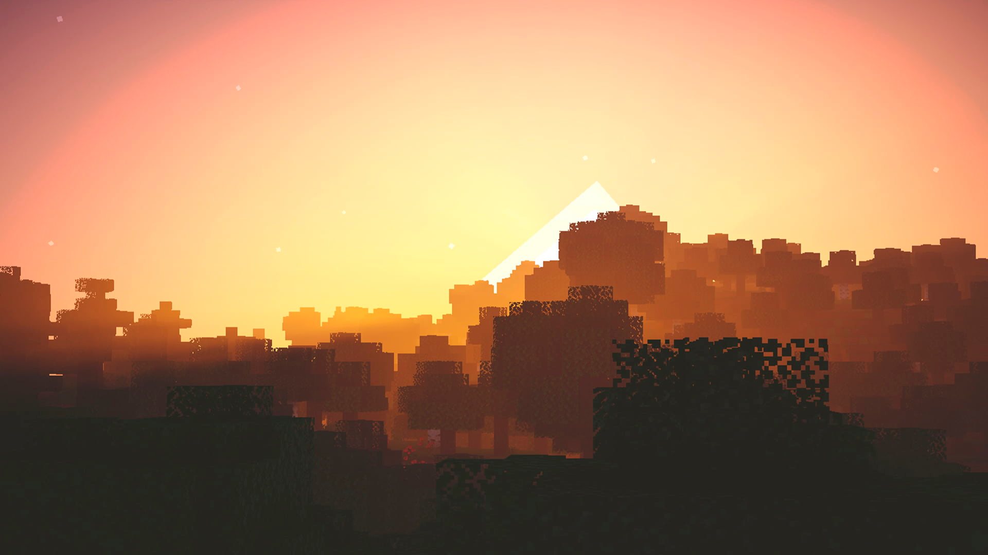 Minecraft landscape background